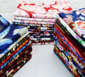 Бронзирующий памук Японски вятър ретро печатна тъкан само с позлатените переплетением, квалифициран за чанта, възглавница и кърпа 50*150 см