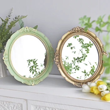 Огледало За Грим, с монтиран на стената Окачен Тава Самоличността на Снимка Селфи Дисплей Подпори Декоративни Огледала огледало козметично Европейския